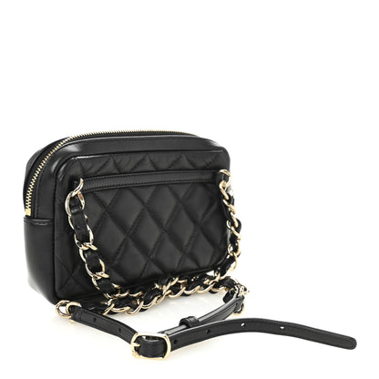 Chanel Lambskin Quilted Waist Bag Black 3 of 10