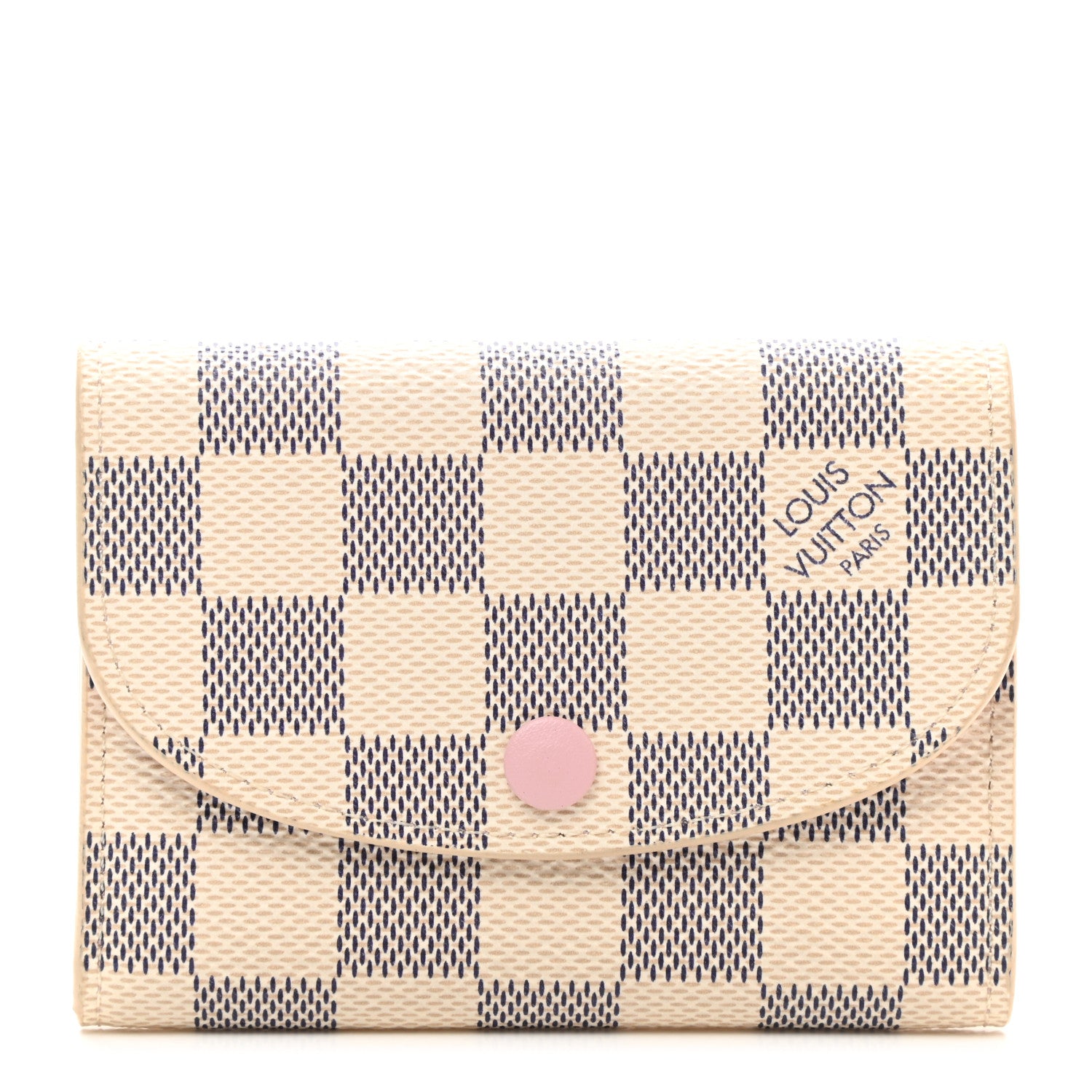 Louis Vuitton Damier Azur Rosalie Coin Purse Rose Ballerine 1 of 8
