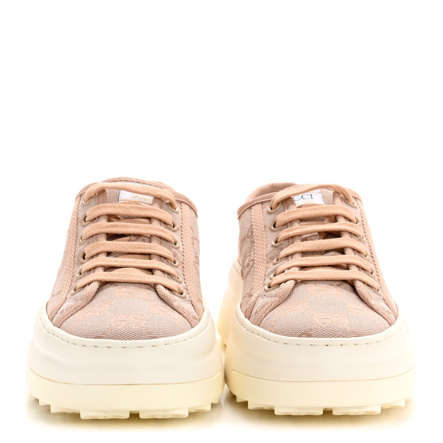 GG Monogram Womens 1977 Tennis Platform 52mm Sneakers 36 Skin Rose