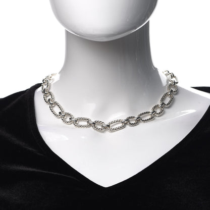 David Yurman Sterling Silver 12.5mm Cushion Link Chain Necklace 2 of 7
