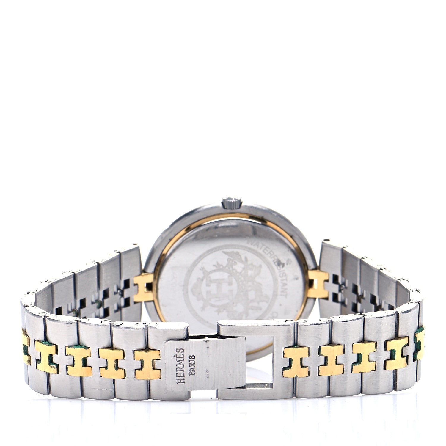Hermes Stainless Steel 33mm Clipper Quartz Watch White 3 of 6