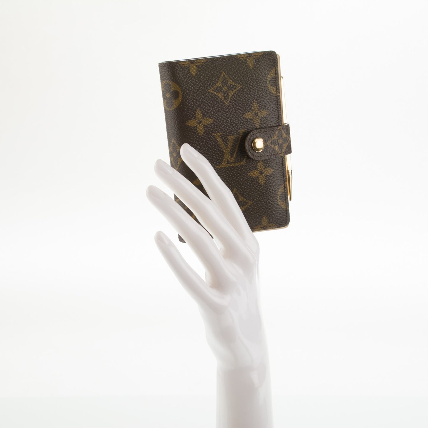 Monogram Mini Agenda Cover with Pencil