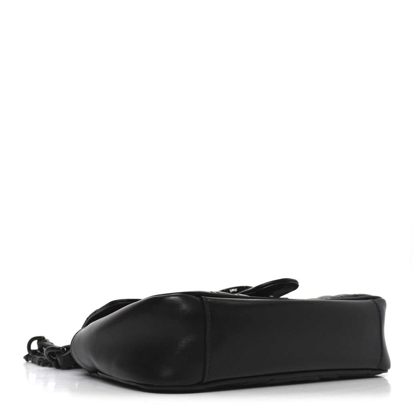 Calfskin Matelasse Monochrome Mini GG Marmont Shoulder Bag Black