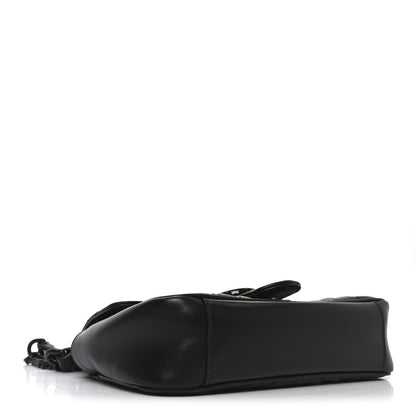Gucci Calfskin Matelasse Monochrome Mini GG Marmont Shoulder Bag Black 4 of 10