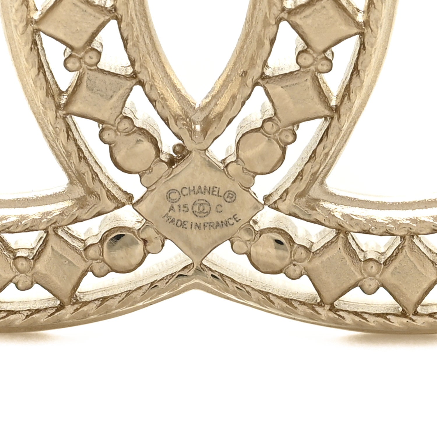 Chanel Metal CC Brooch Gold 3 of 4