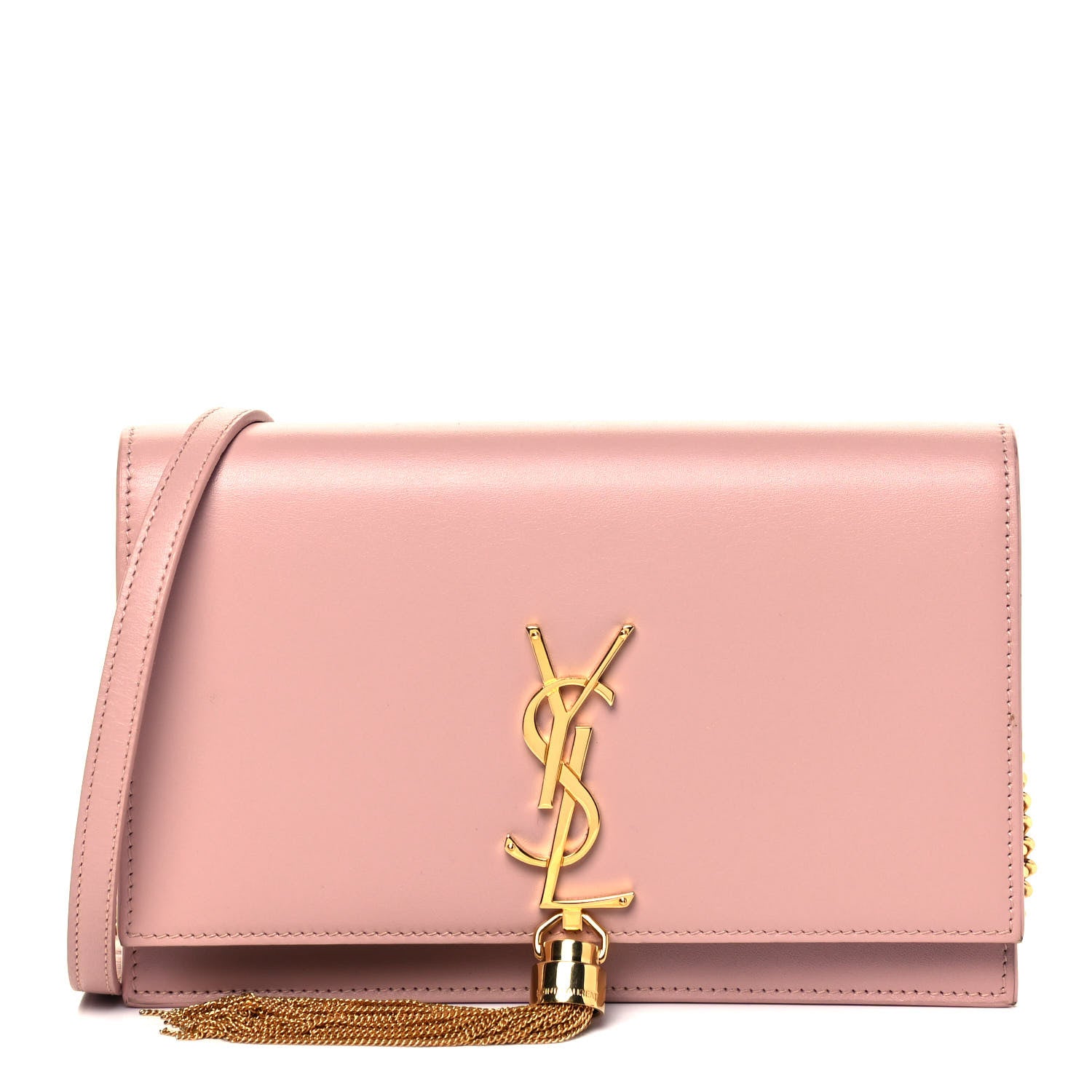 Saint Laurent Smooth Calfskin Classic Monogram Kate Tassel Chain Wallet Pale Pink 1 of 8