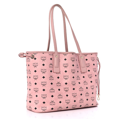 MCM Visetos Medium Liz Reversible Shopper Tote Soft Pink 3 of 18