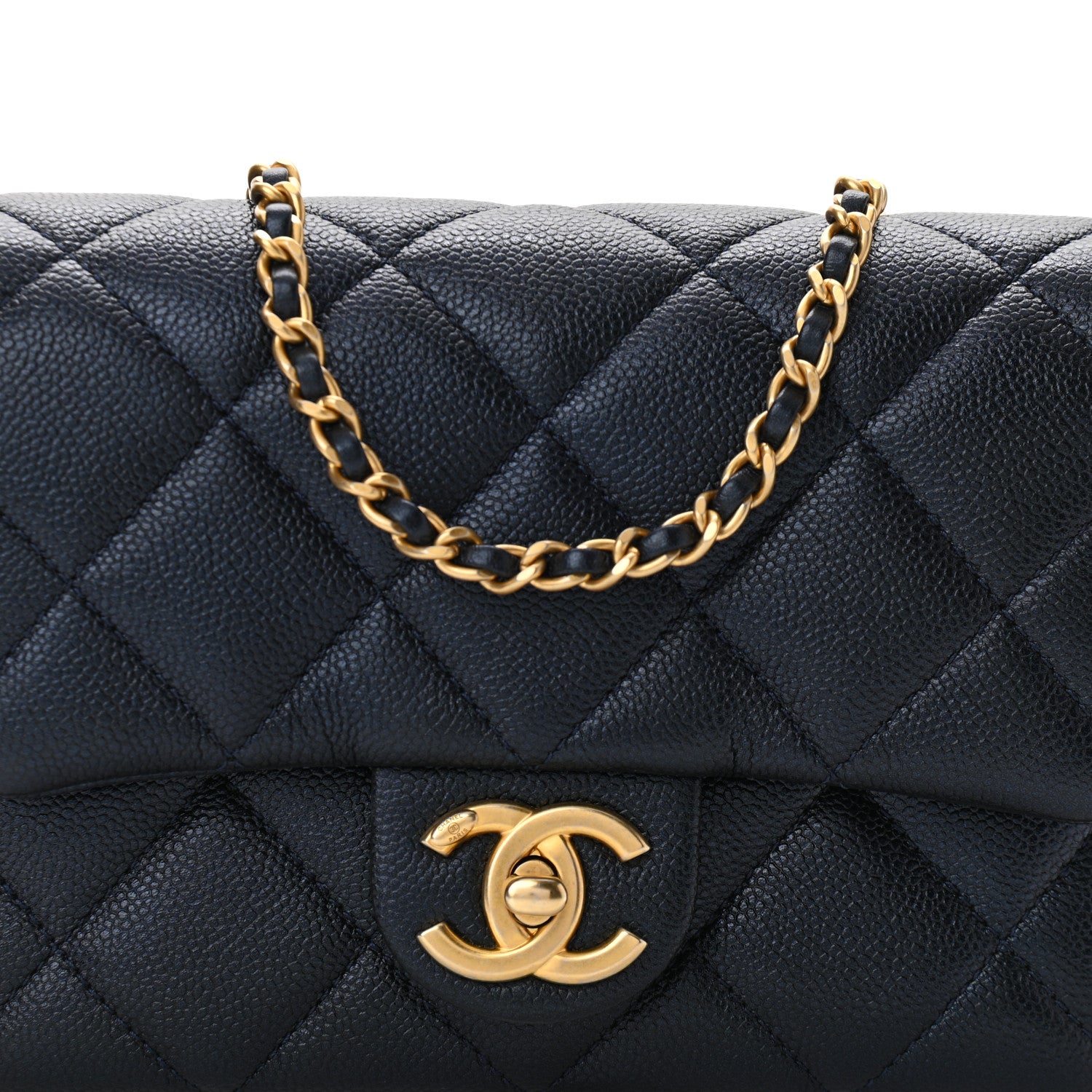 Chanel Iridescent Caviar Quilted Mini My Perfect Flap Dark Blue 8 of 11