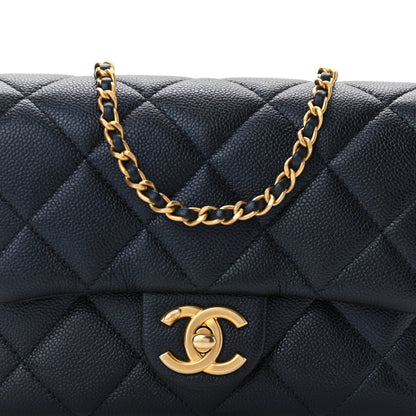 Chanel Iridescent Caviar Quilted Mini My Perfect Flap Dark Blue 8 of 11