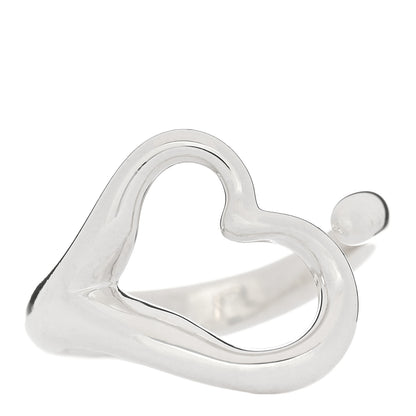 Tiffany Sterling Silver Elsa Peretti Open Heart Ring 50 5.5 1 of 3