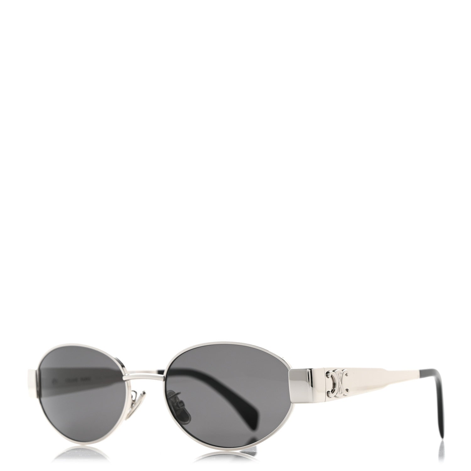Celine Metal Triomphe 01 Sunglasses CL40235U Silver Black 1 of 8