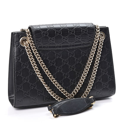 Gucci Guccissima Small Emily Shoulder Bag Black 2 of 9