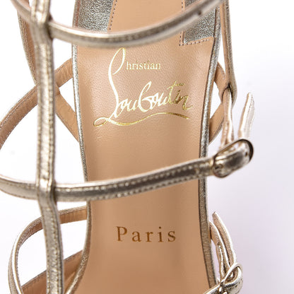 Christian Louboutin Metallic Nappa Kadreyana 100 Pumps 36 Sahara 7 of 8