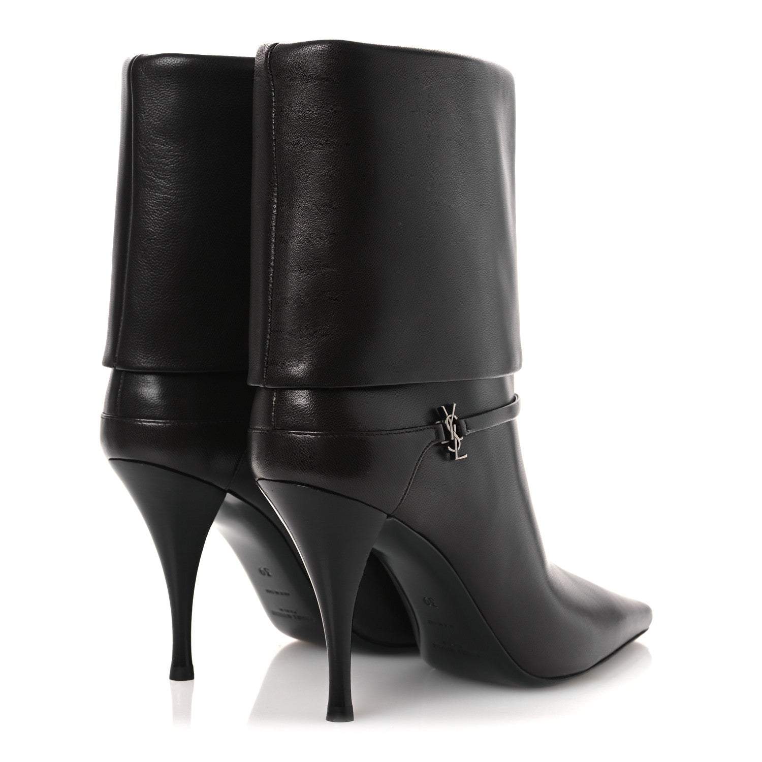 Saint Laurent Nappa Pianosa Ricky 90 Dream Booties 39 Eagle Brown 5 of 10