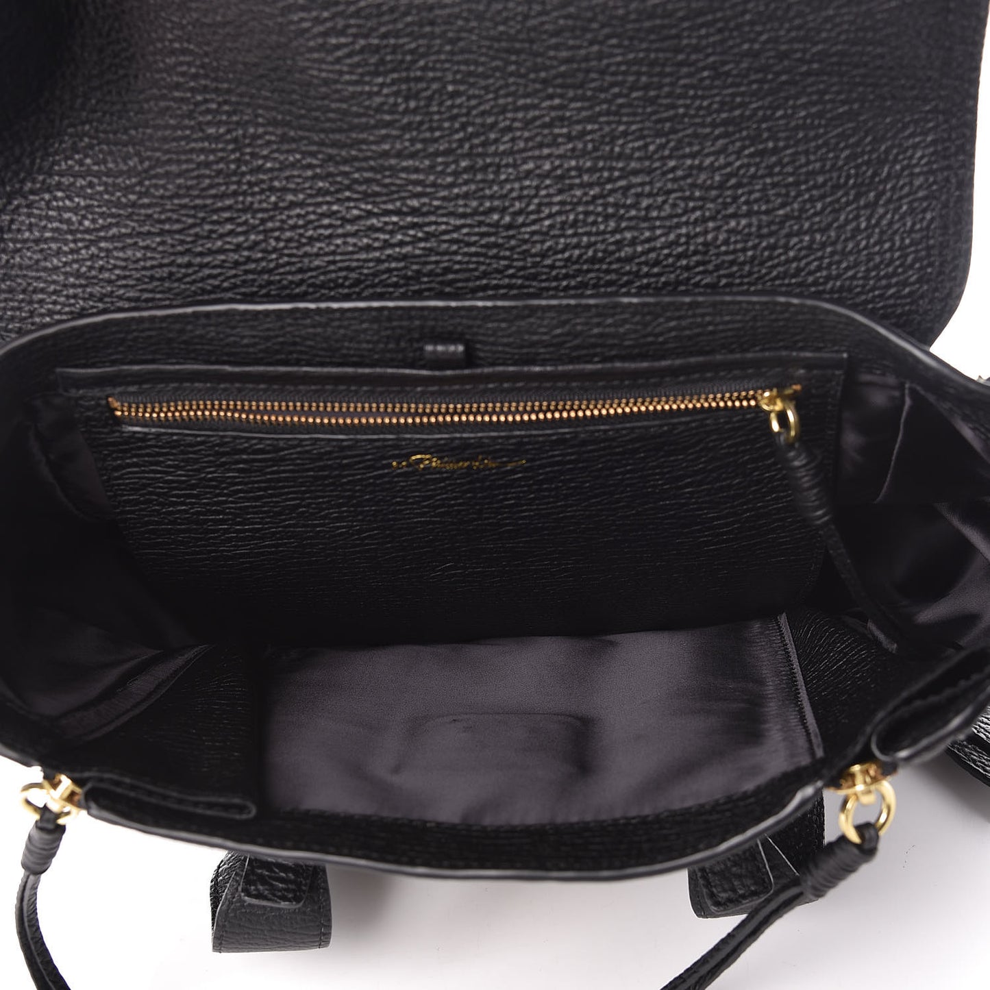 3.1 Textured Calfskin Medium Pashli Satchel Black