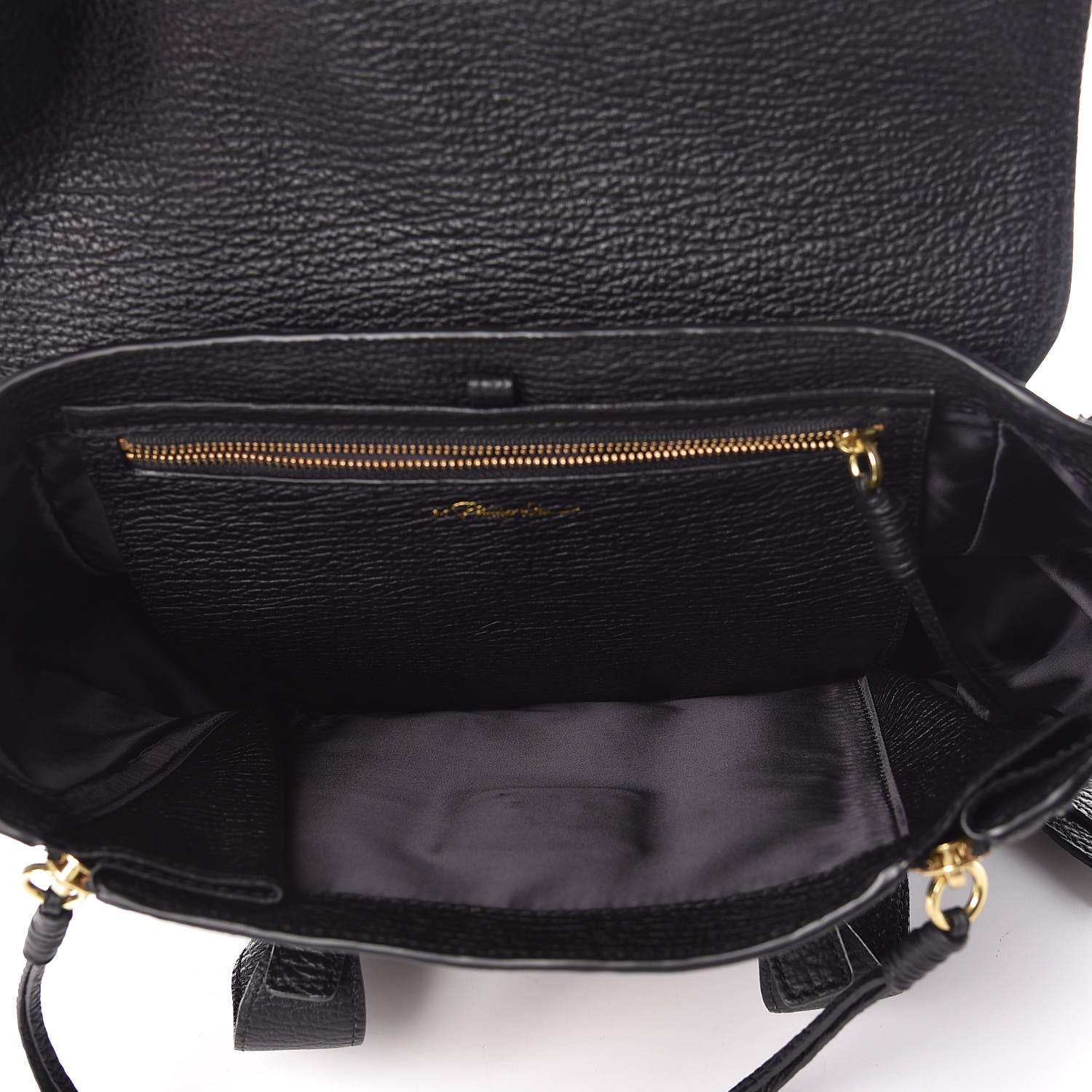 3.1 Phillip Lim 3.1 Textured Calfskin Medium Pashli Satchel Black 5 of 9