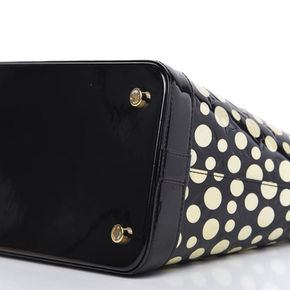 Louis Vuitton Vernis Kusama Infinity Dots Lockit MM Black 7 of 9