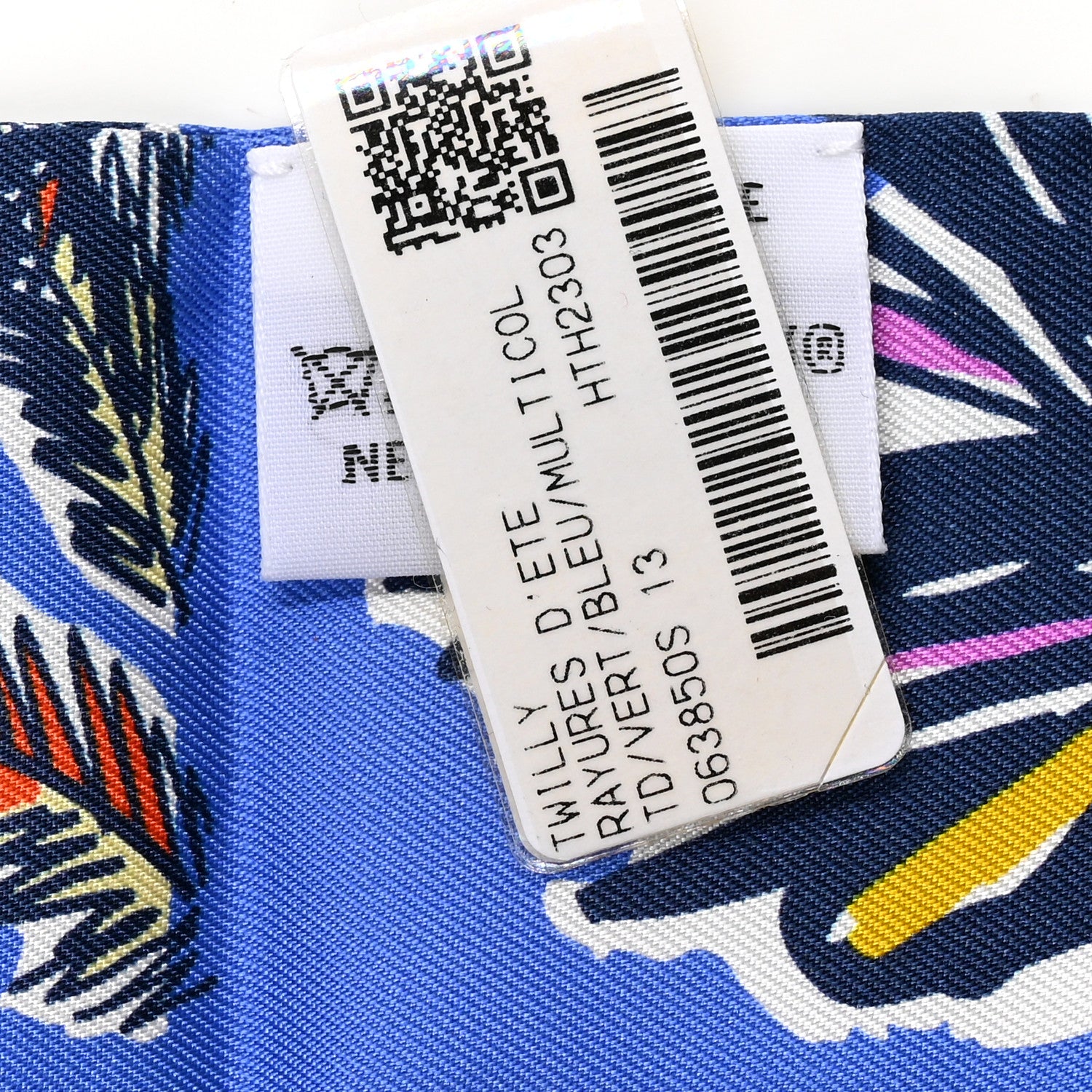 Hermes Silk Rayures d'Ete Twillly Vert Bleu Multicolor 2 of 4