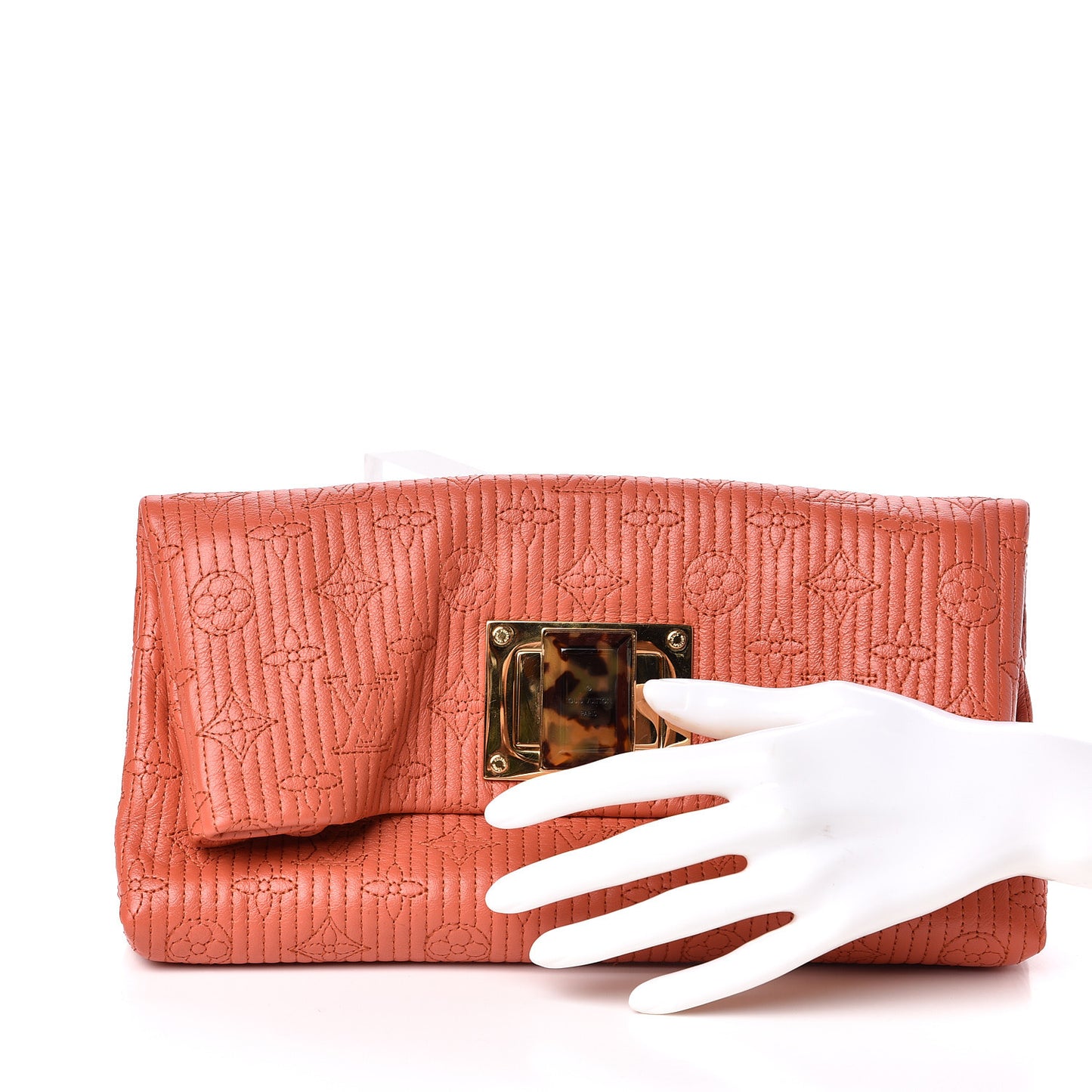 Calfskin Quilted Monogram Altair Clutch Rose