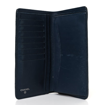 Chanel Patent Calfskin Quilted Yen Wallet Blue 5 of 13