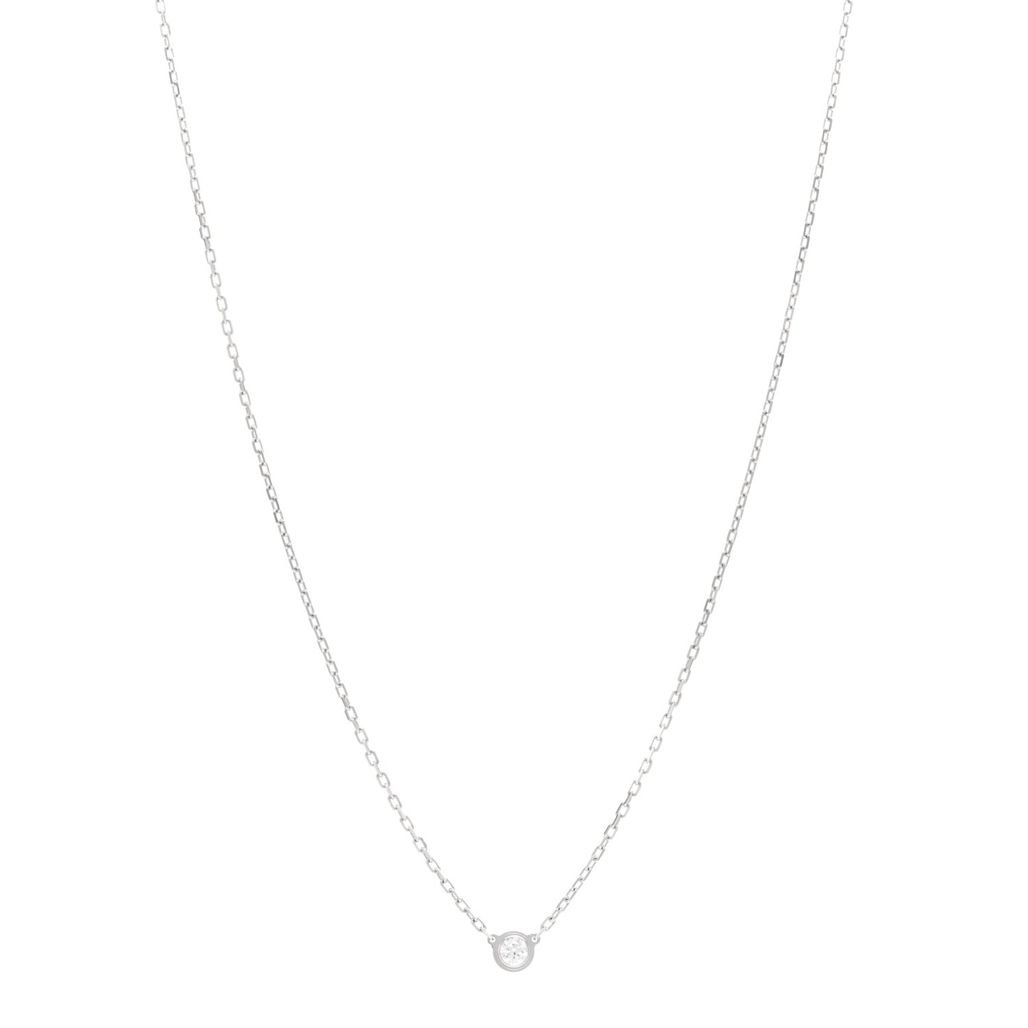 18K White Gold Diamond SM D'Amour Pendant Necklace