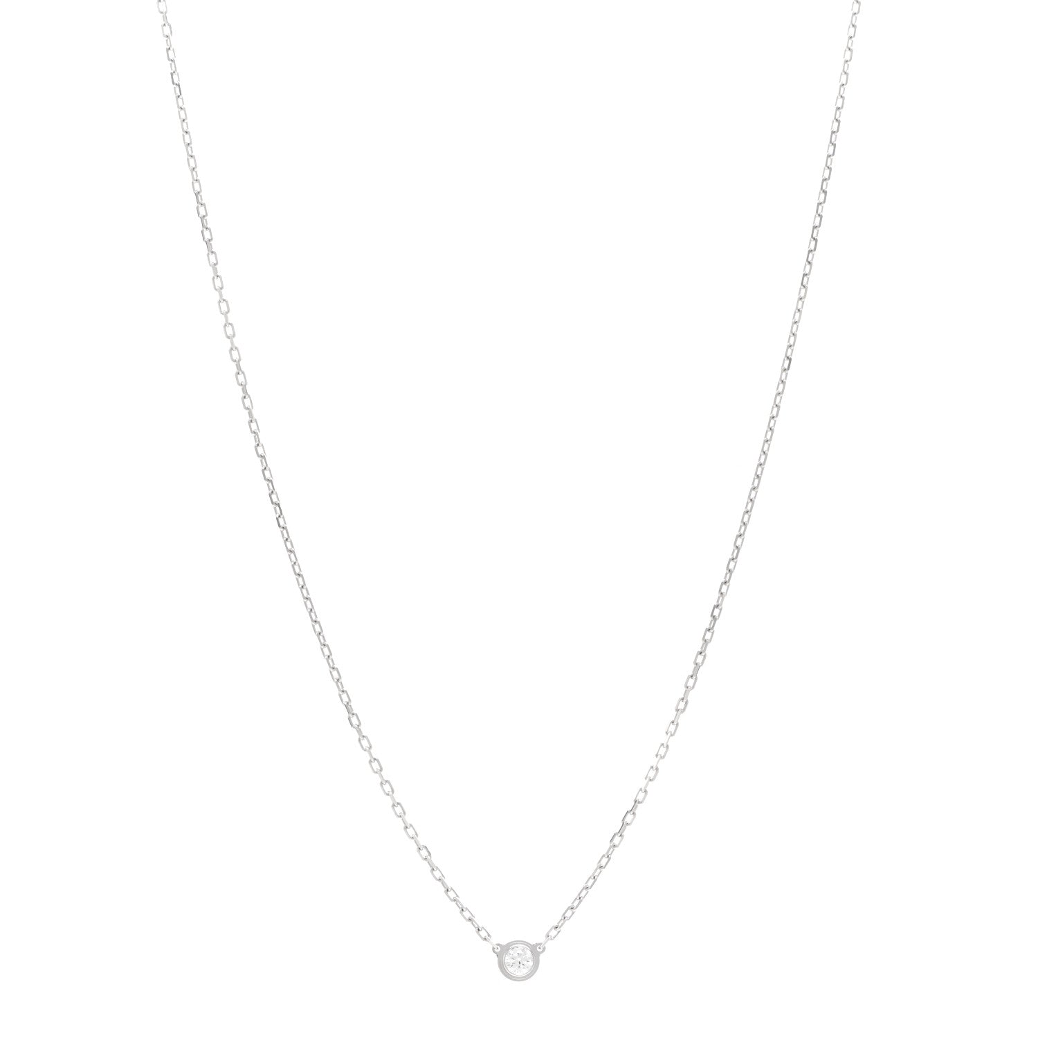 Cartier 18K White Gold Diamond SM D'Amour Pendant Necklace 1 of 4
