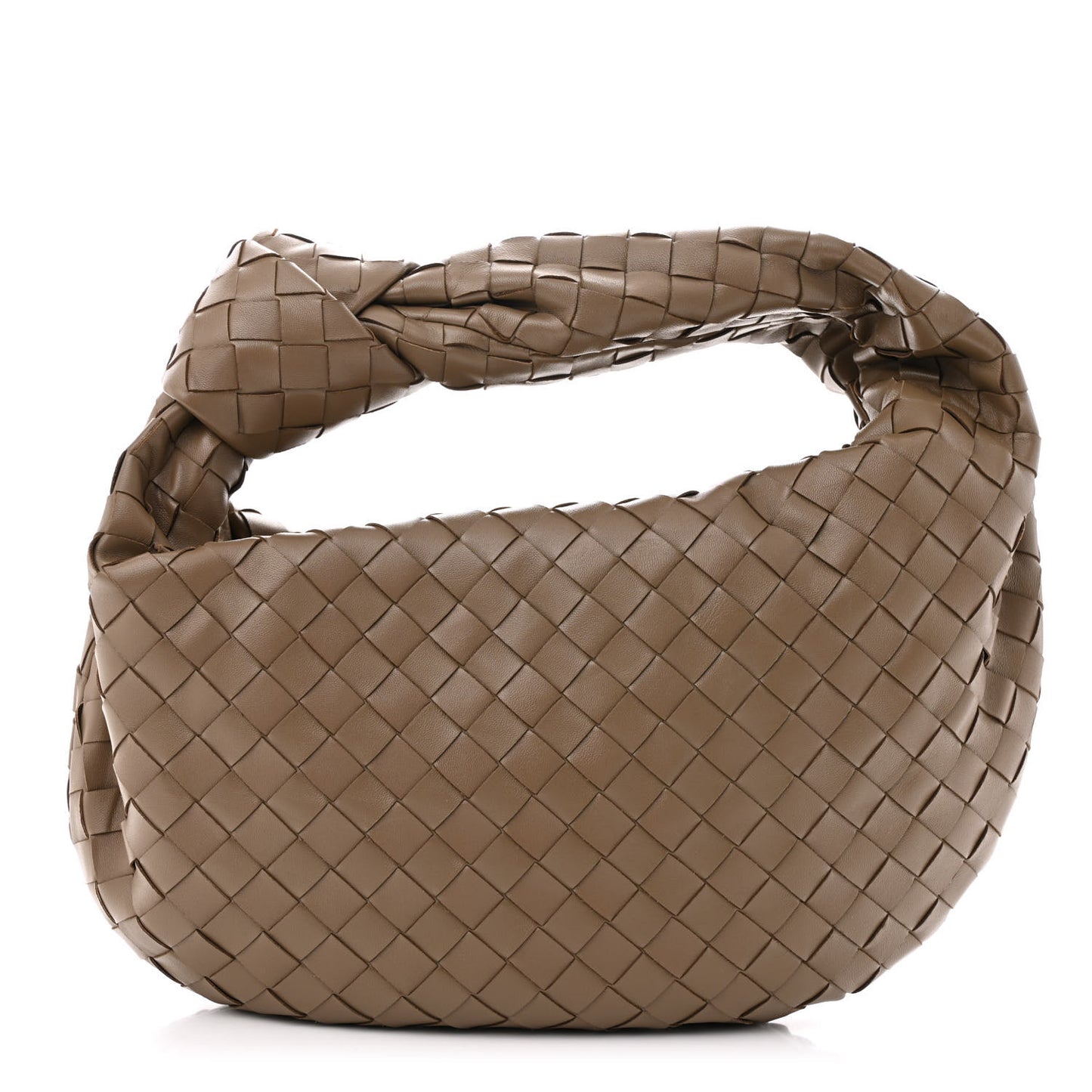 Nappa Intrecciato Teen Jodie Hobo Taupe Grey