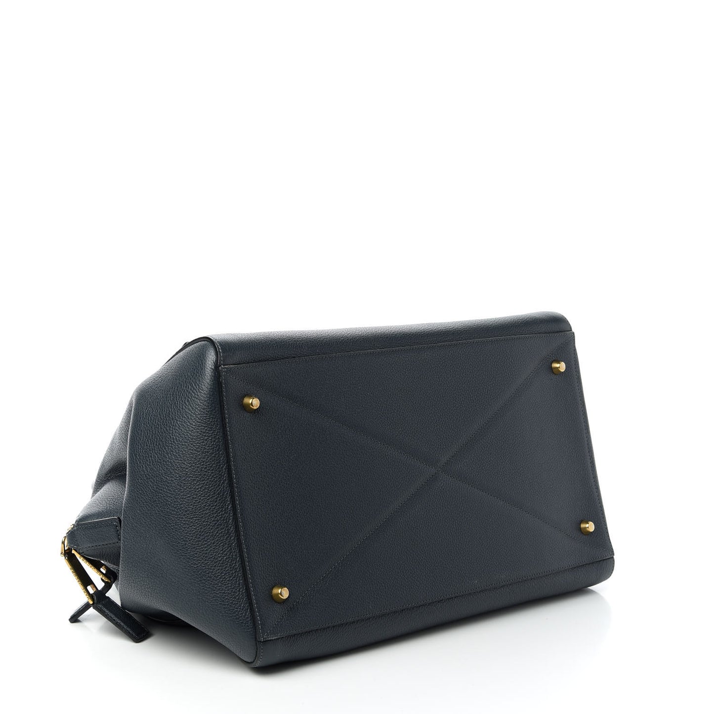 Textured Calfskin Medium Incognito Satchel Navy