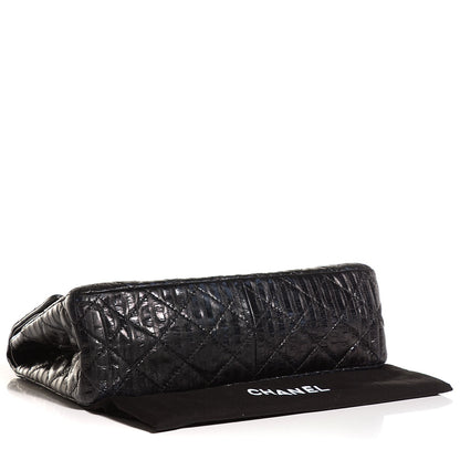 Chanel Metallic Calfskin Striped 2.55 Reissue 227 Flap Black 4 of 8