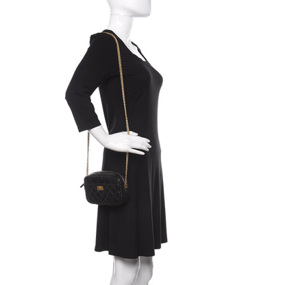 Chanel Aged Calfskin Quilted Mini Reissue Camera Case Black 2 of 10