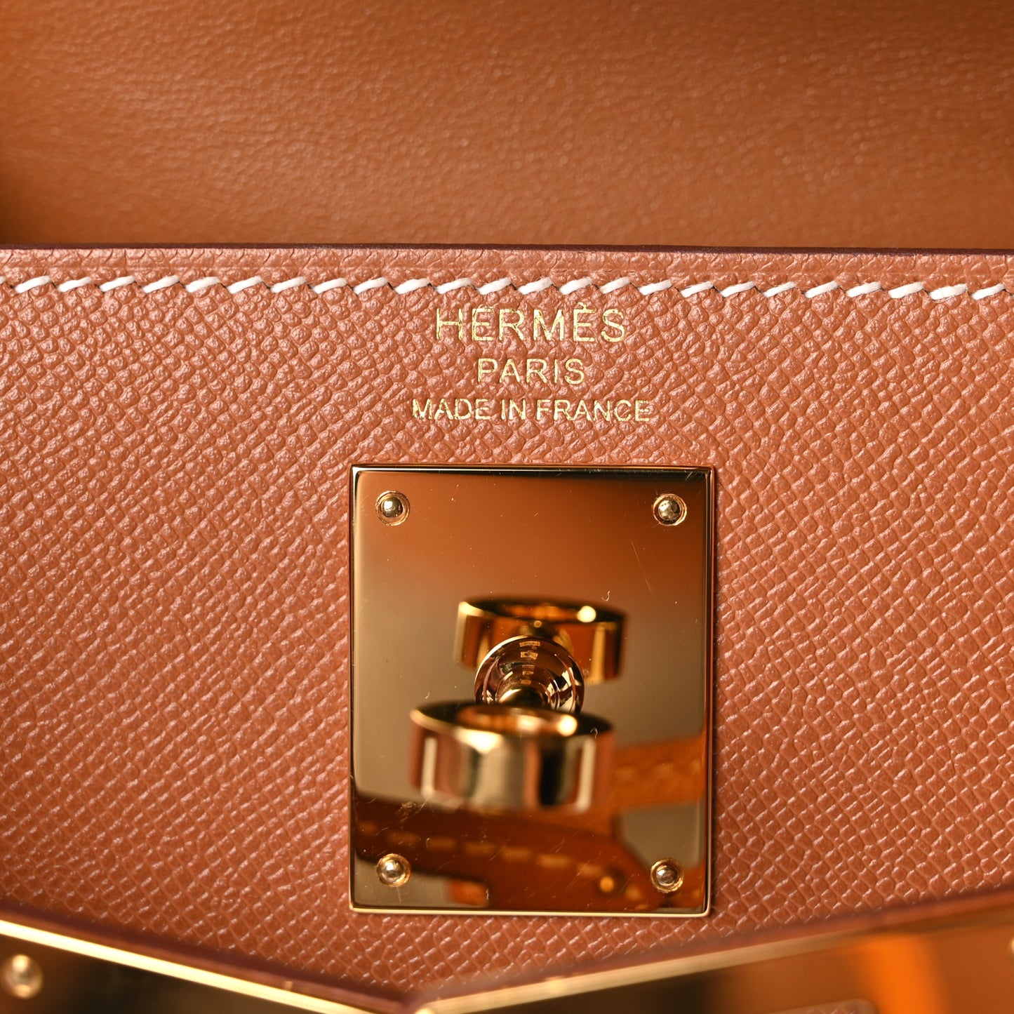 Madame Calfskin Kelly Elan Gold