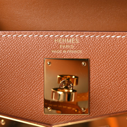 Hermes Madame Calfskin Kelly Elan Gold 6 of 11