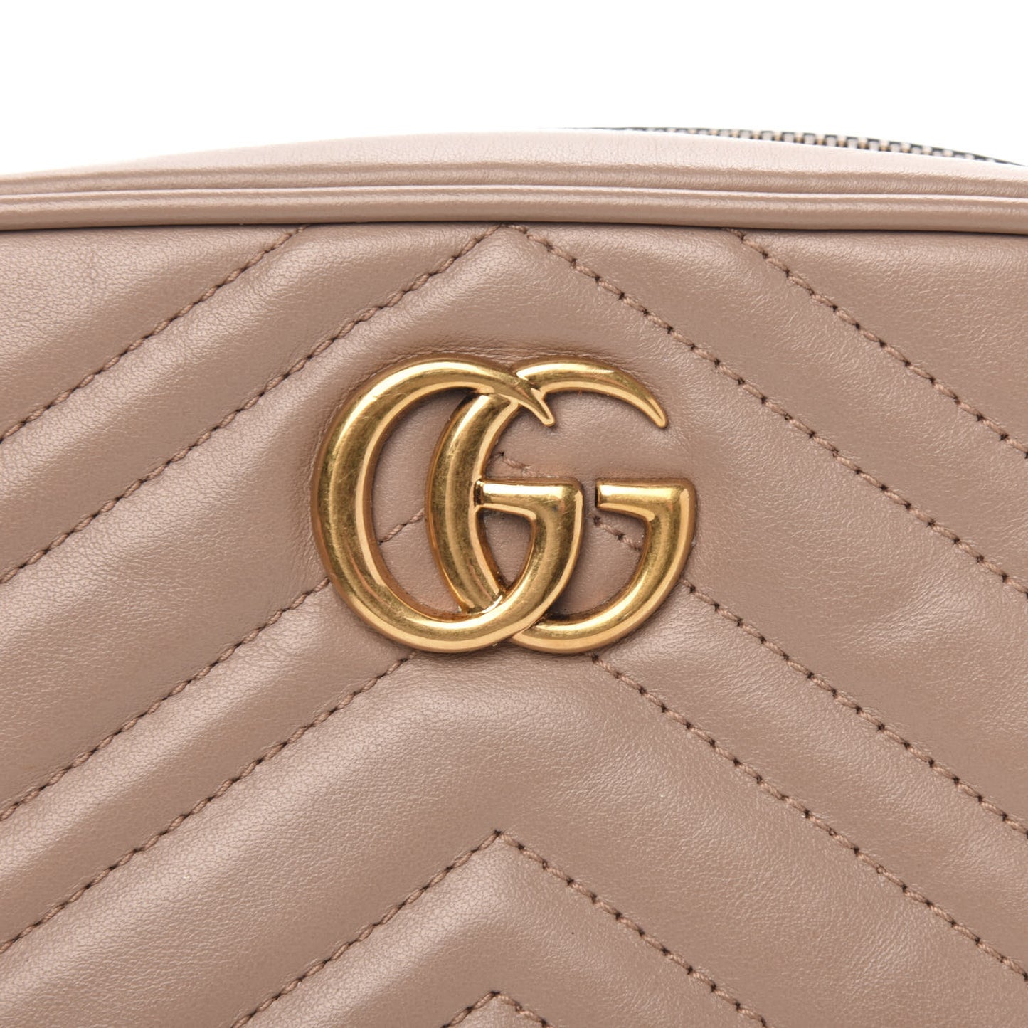 Calfskin Matelasse Mini GG Marmont Chain Shoulder Bag Porcelain Rose