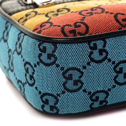 Gucci Monogram Multicolor Retro Interlocking G Belt Bag Blue Rainbow Light Blue 9 of 11