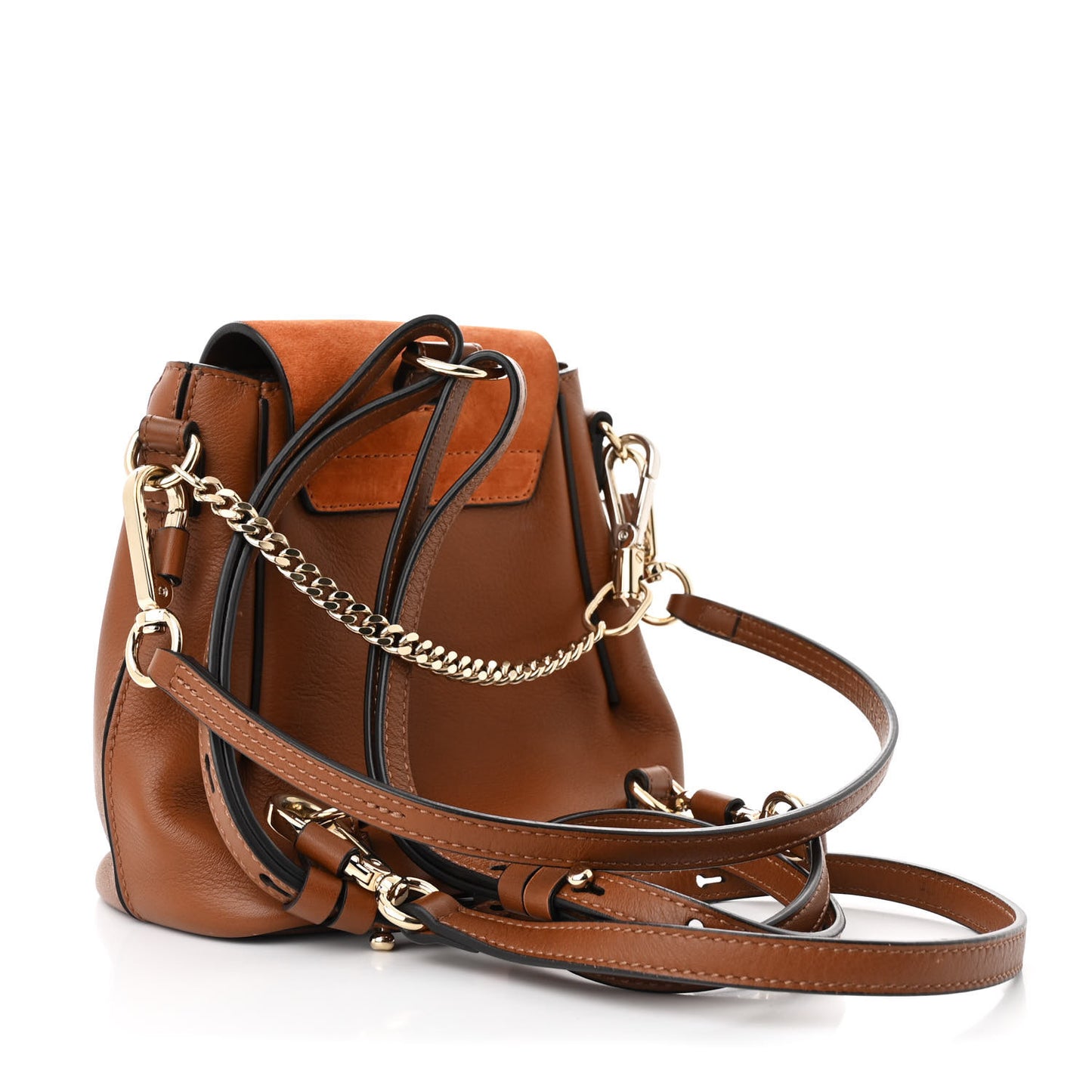 Suede Calfskin Mini Faye Backpack Tan