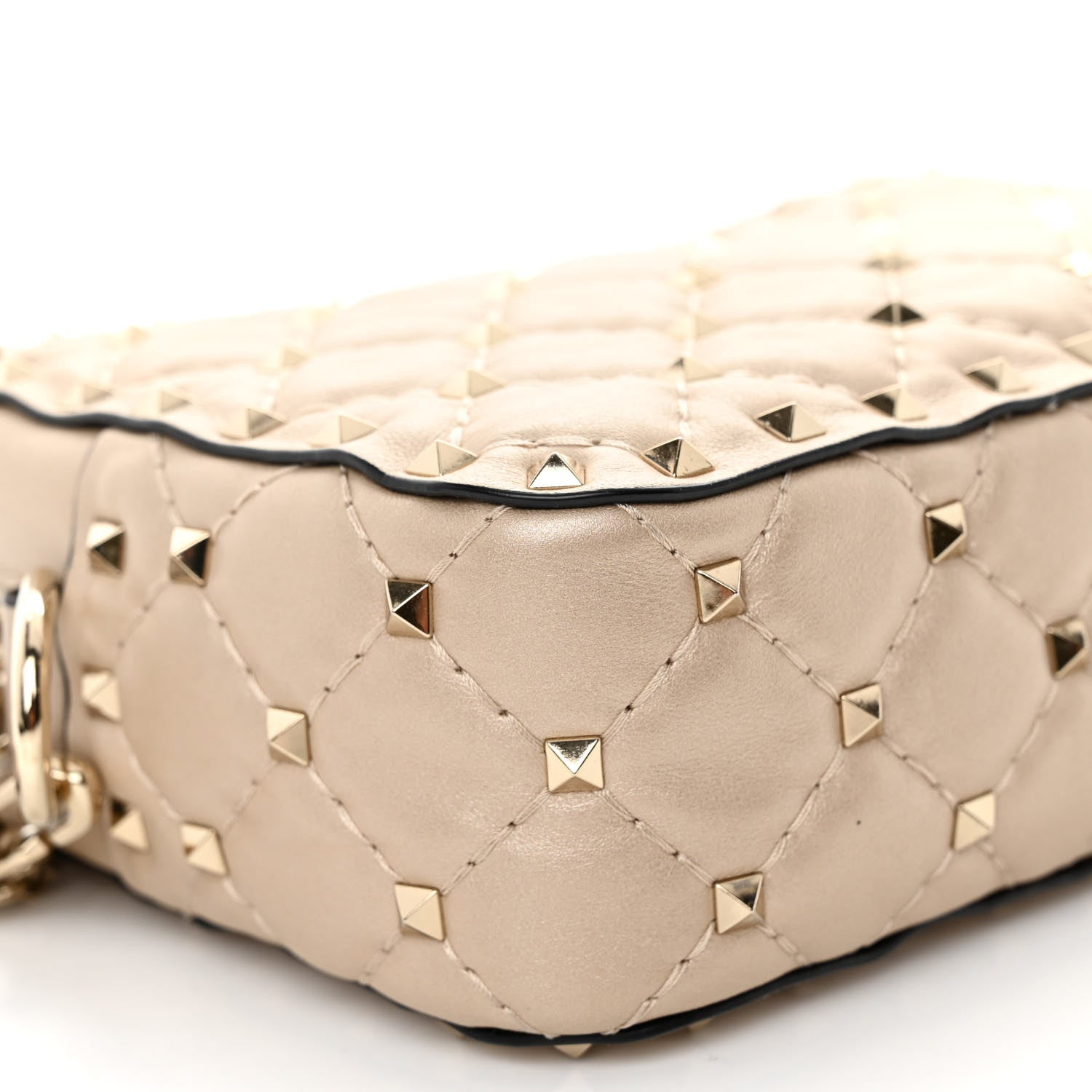 Valentino Garavani Metallic Nappa Rockstud Spike Camera Crossbody Bag Skin 8 of 10