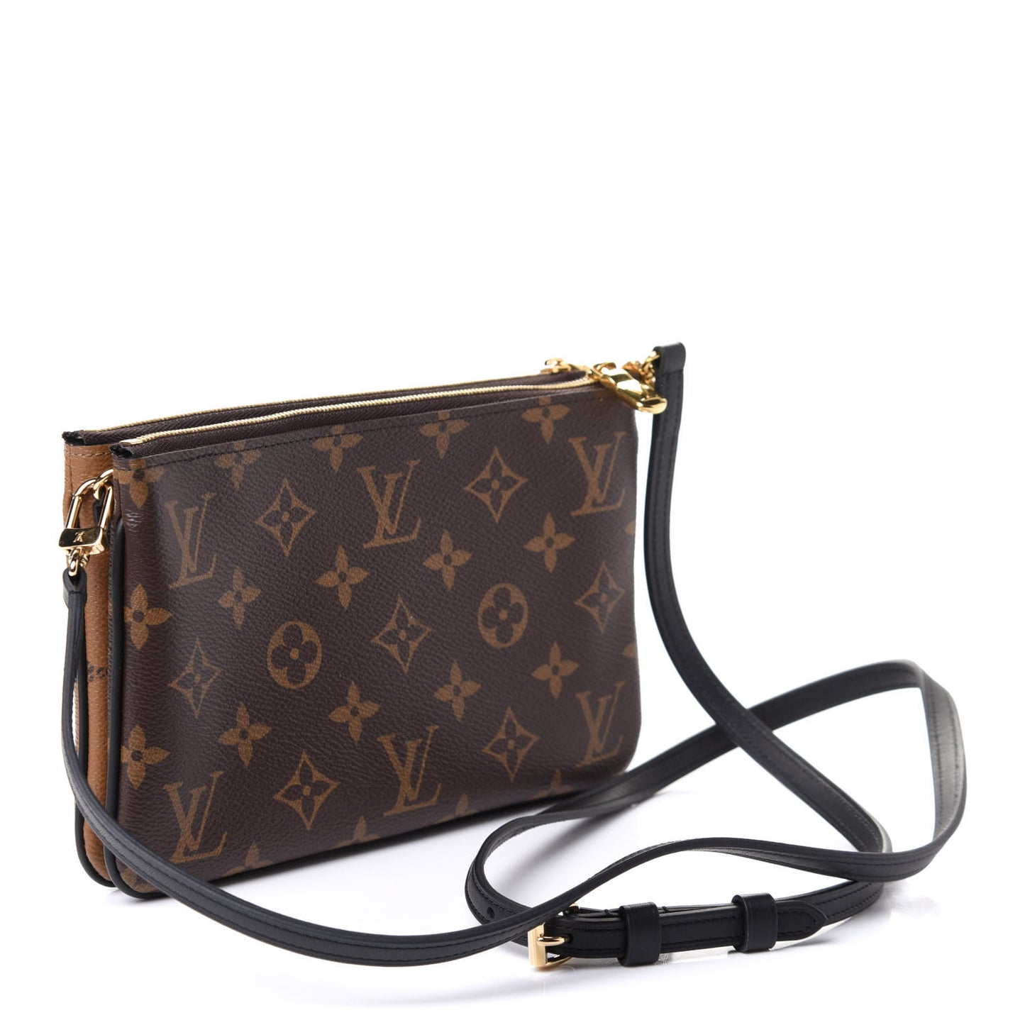 Reverse Monogram Giant Double Zip Pochette