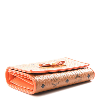 MCM Visetos Tri-Fold Wallet Cognac Orange 3 of 10