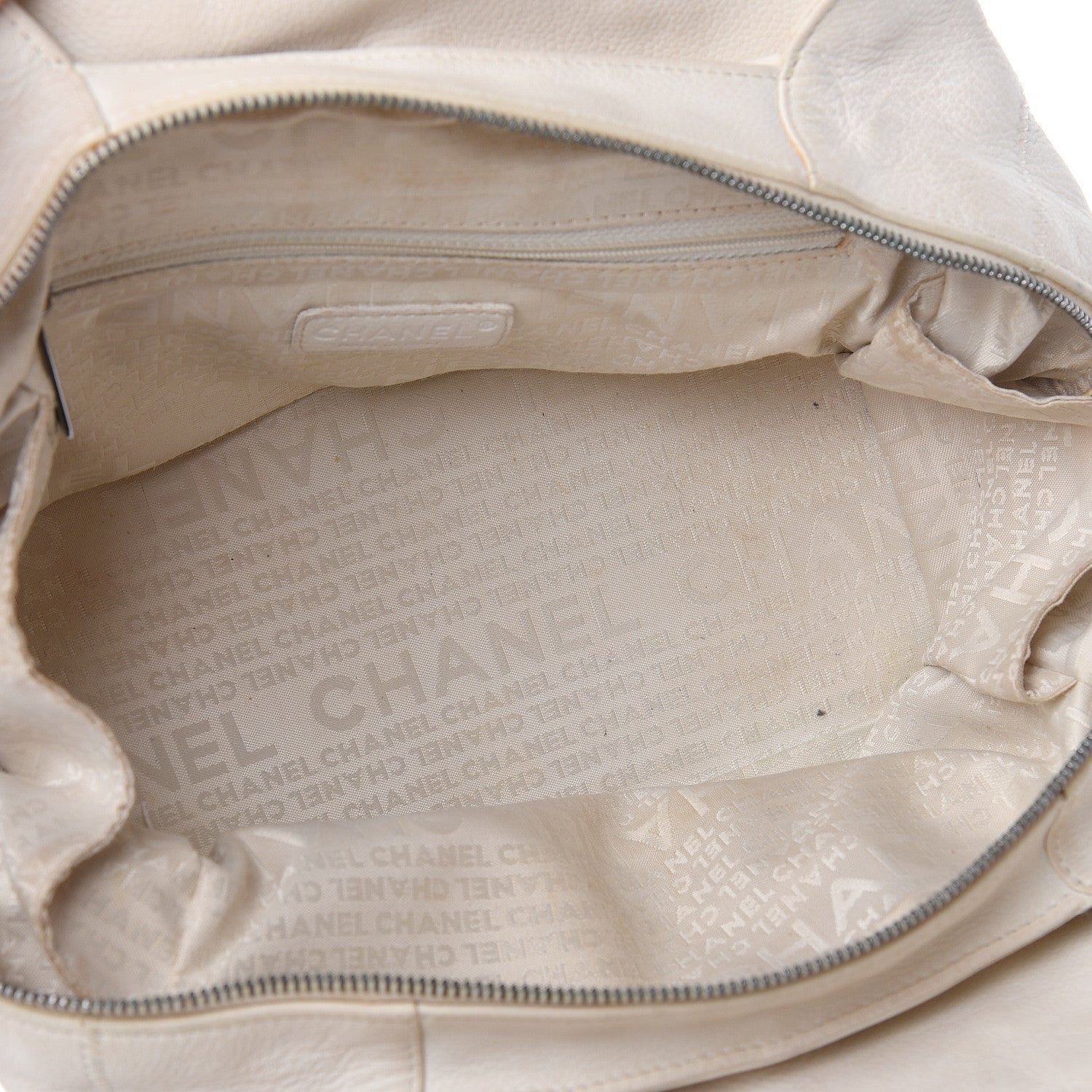 Chanel Caviar Square Stitched Large Tote White 5 of 23