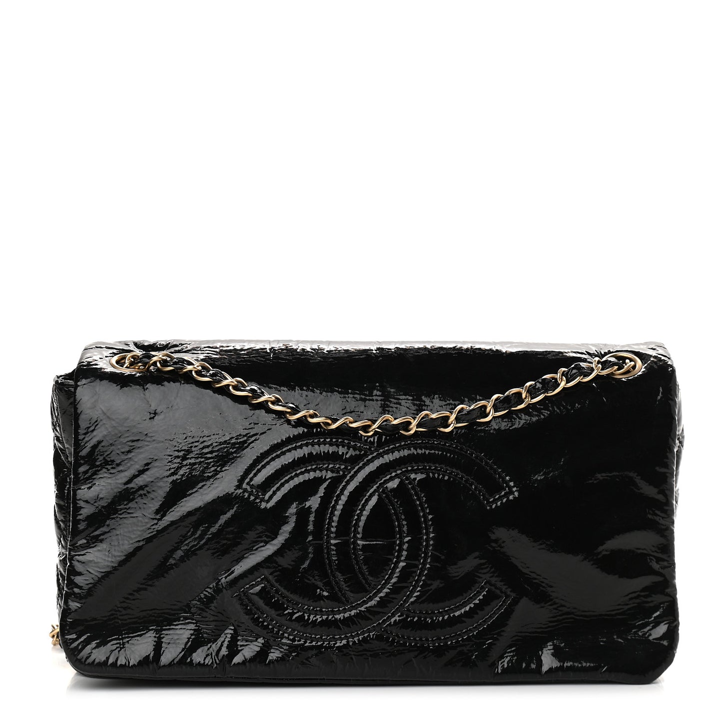 Vinyl Medium Rock and Chain Flap Black