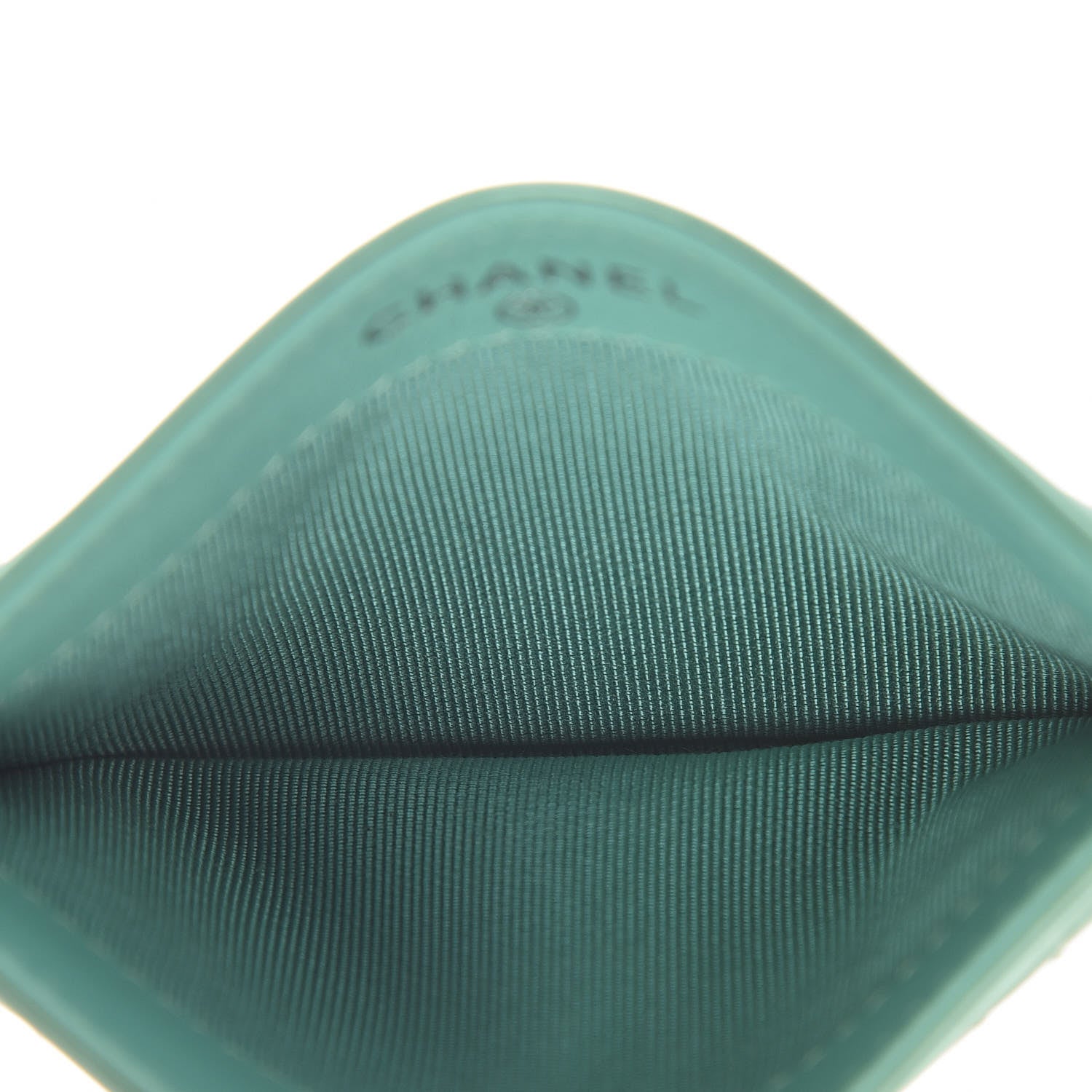 Chanel Patent Quilted Card Holder Green 5 of 9