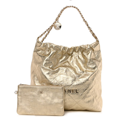 Chanel Metallic Calfskin Quilted Chanel 22 Golden 1 of 10
