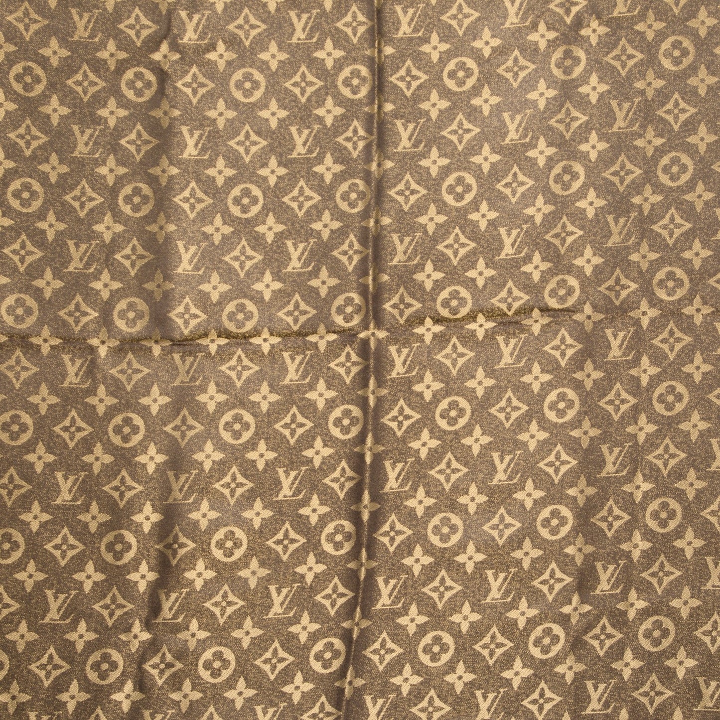 Silk Lurex Wool Monogram Shine Shawl Brown