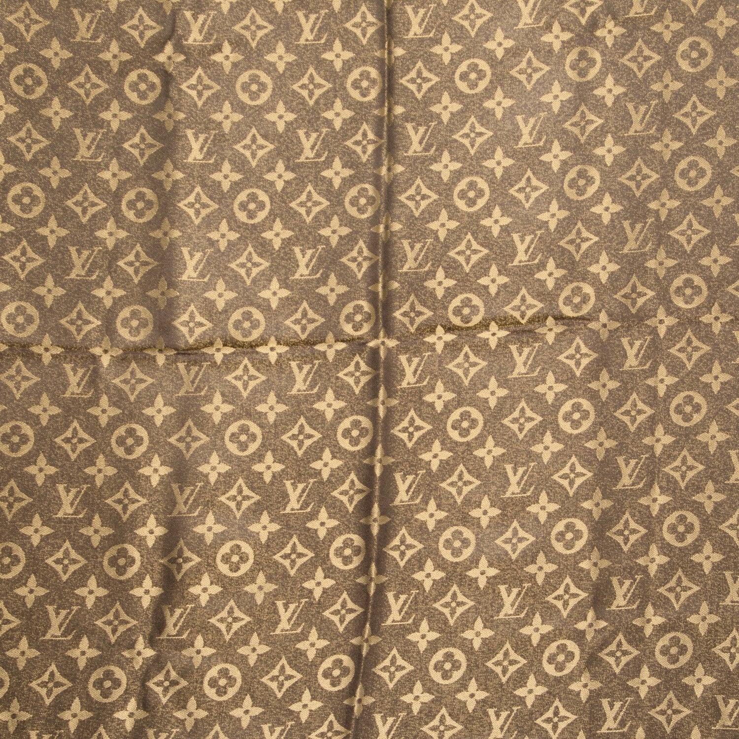 Louis Vuitton Silk Lurex Wool Monogram Shine Shawl Brown 1 of 5