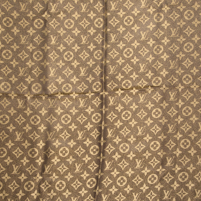 Louis Vuitton Silk Lurex Wool Monogram Shine Shawl Brown 1 of 5