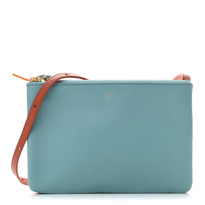 Celine Lambskin Small Multicolor Trio Crossbody Bag Antarctic 1 of 9