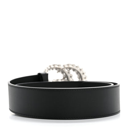 Gucci Calfskin Crystal Double G 40mm Belt 80 32 Black 2 of 6