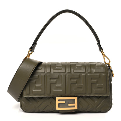 Fendi Nappa FF 1974 Embossed Baguette Avocado 1 of 11