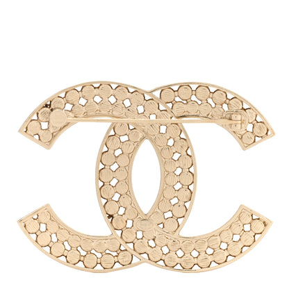 Chanel Metal Crystal CC Brooch Gold 3 of 5