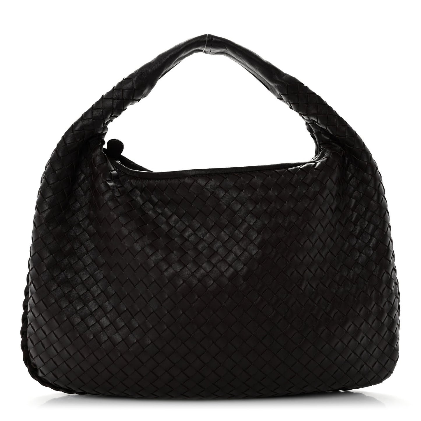 Nappa Intrecciato Medium Veneta Hobo Ebano